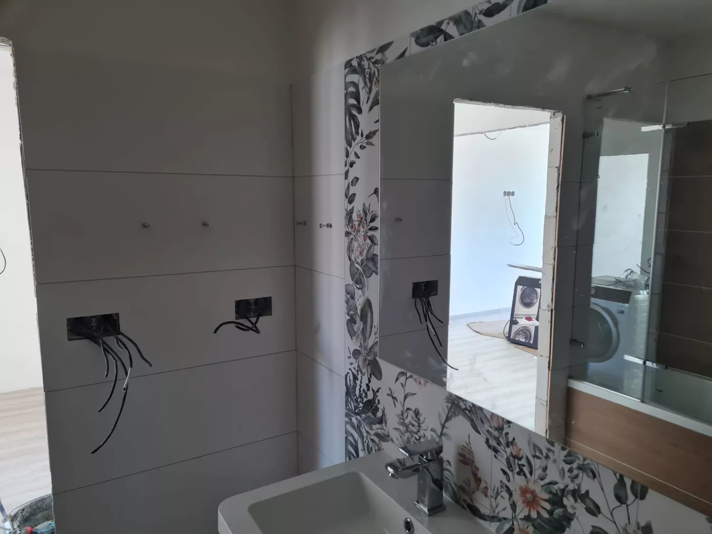 probíhající rekonstrukce koupelny